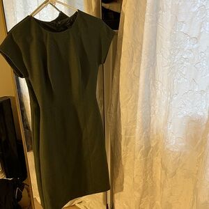 J. Crew Classic Olive wool Midi Dress